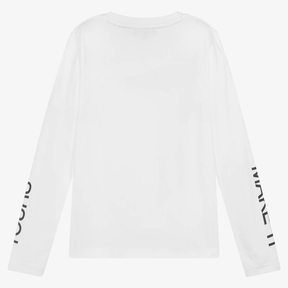 DKNY-Teen White Cotton Make It Yours Top | Childrensalon Outlet