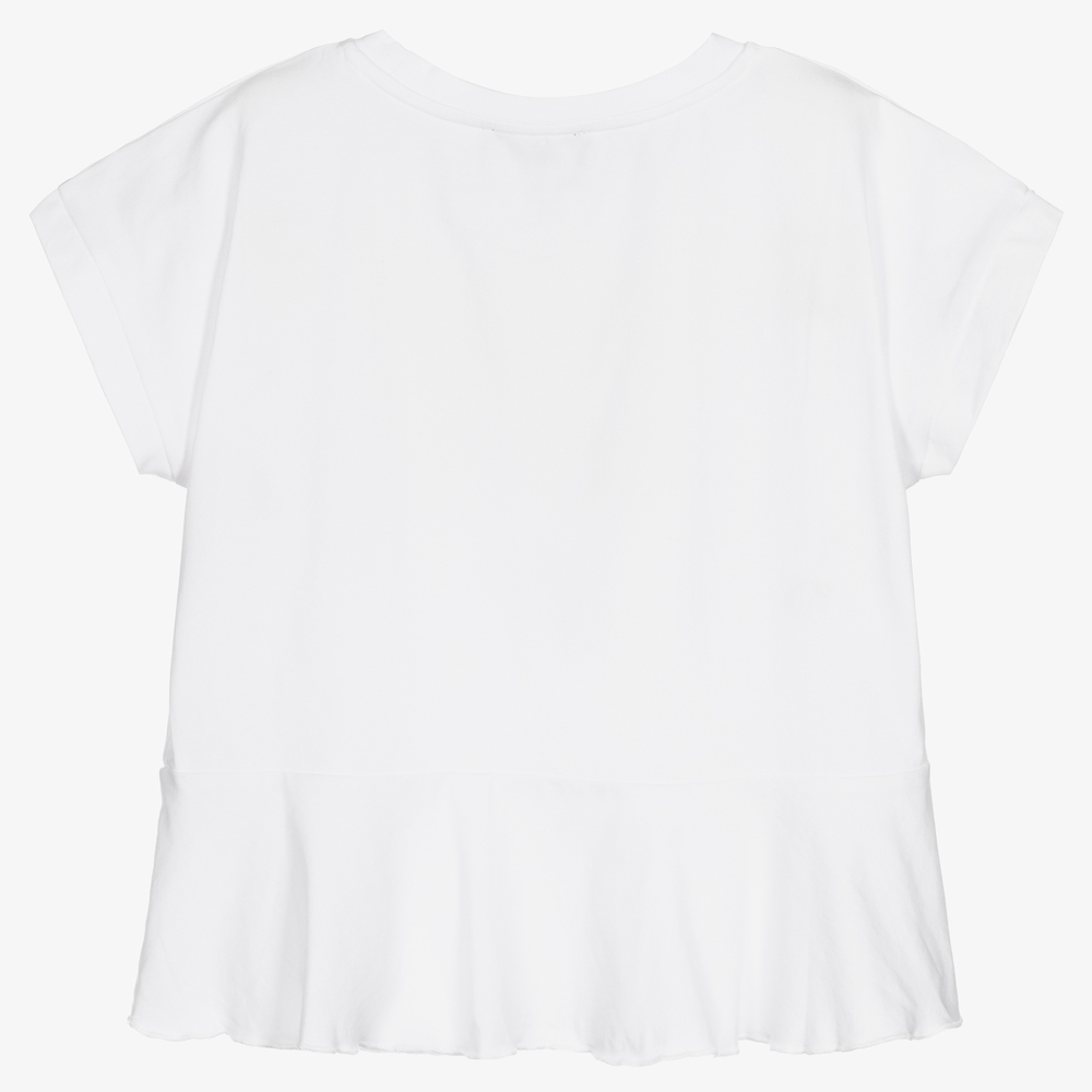 DKNY-Teen White Cotton Top | Childrensalon Outlet
