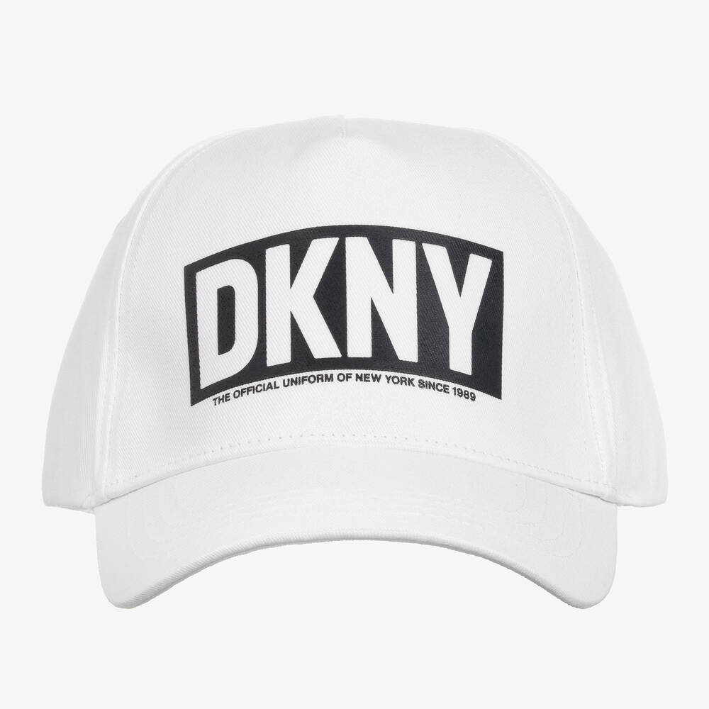 DKNY-Teen White Cotton Twill Cap | Childrensalon Outlet