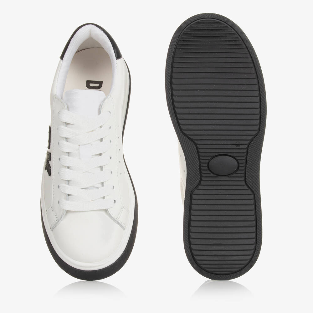 DKNY-Teen White Leather Trainers | Childrensalon Outlet