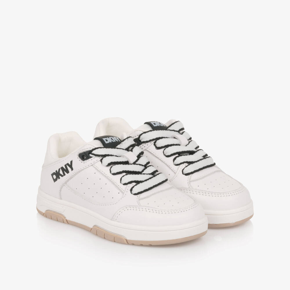 DKNY-White Logo Trainers | Childrensalon Outlet