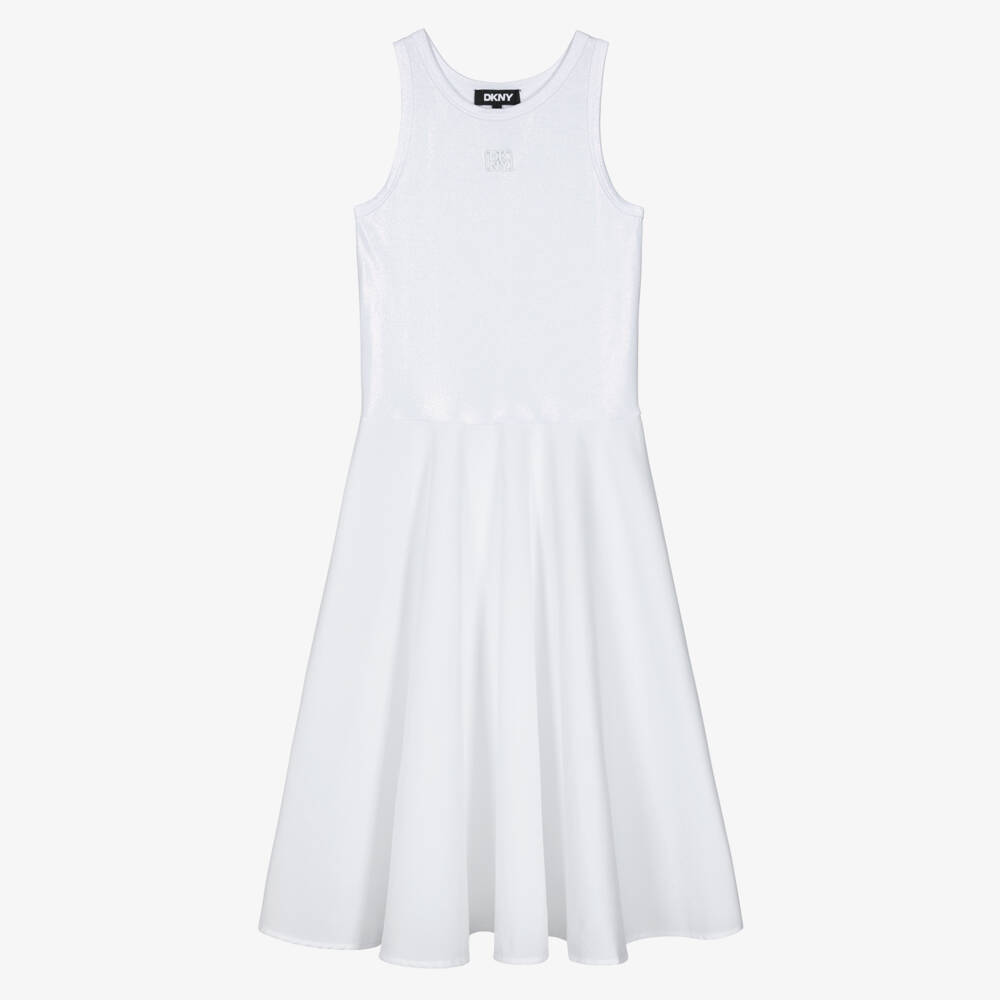 DKNY-White Midi Dress | Childrensalon Outlet