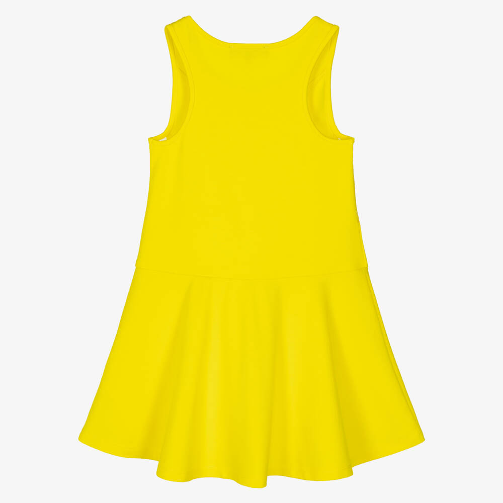 DKNY-Yellow Logo Racer Dress | Childrensalon Outlet
