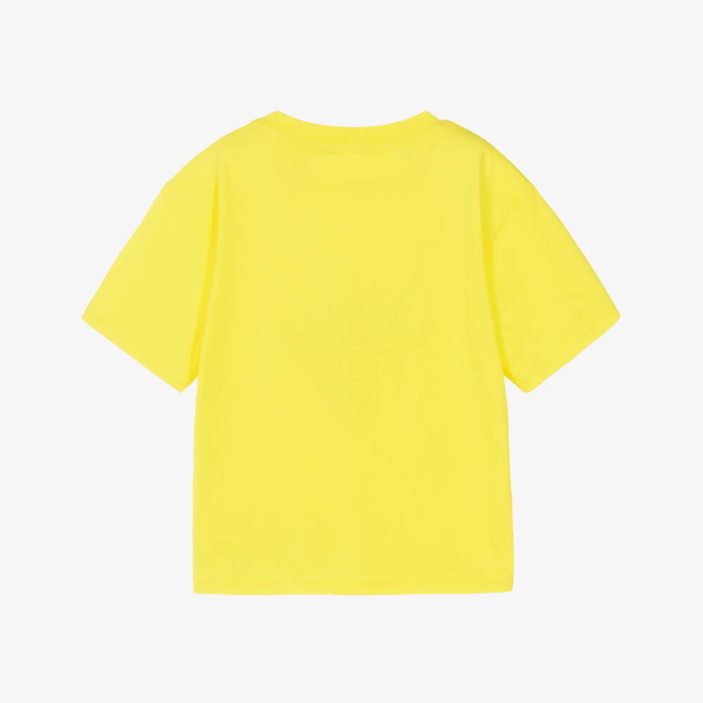 DKNY-Yellow Logo Ss Tee | Childrensalon Outlet