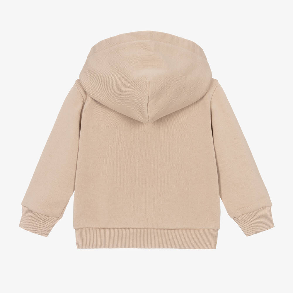 Dolce & Gabbana - Baby Boys Beige Cotton Coin Zip-Up Top