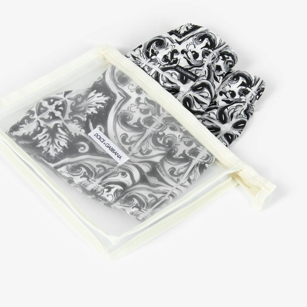 Dolce & Gabbana-Плавки с узором черные для мальчиков | Childrensalon Outlet