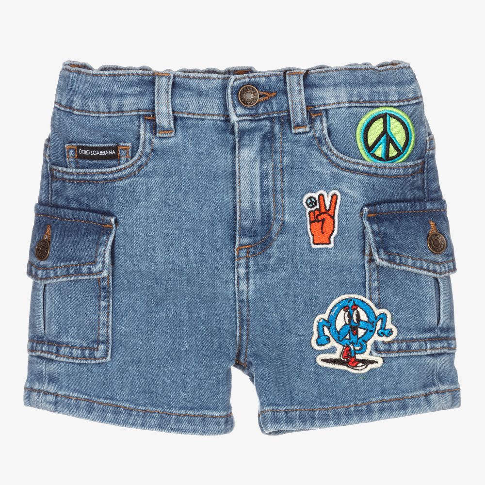 Dolce & Gabbana - Baby Boys Blue Denim Shorts | Childrensalon