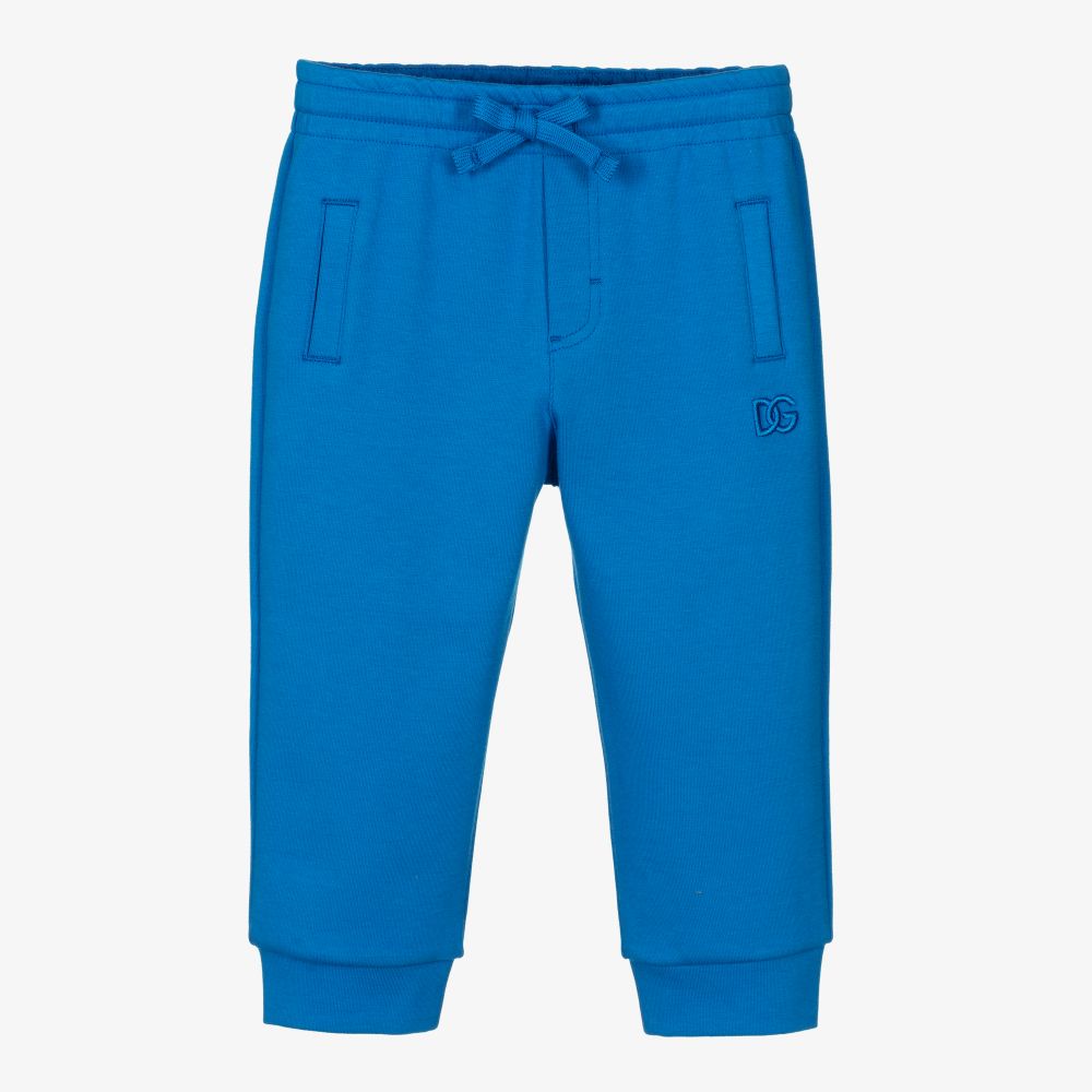 Dolce & Gabbana - Bas de jogging bleu en jersey Bébé garçon | Childrensalon