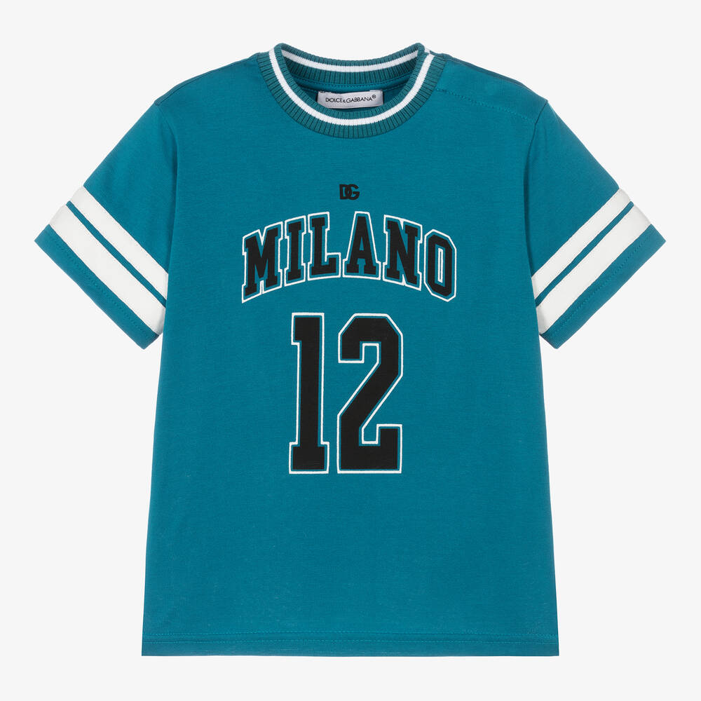 Dolce & Gabbana - T-shirt bleu en jersey Bébé | Childrensalon