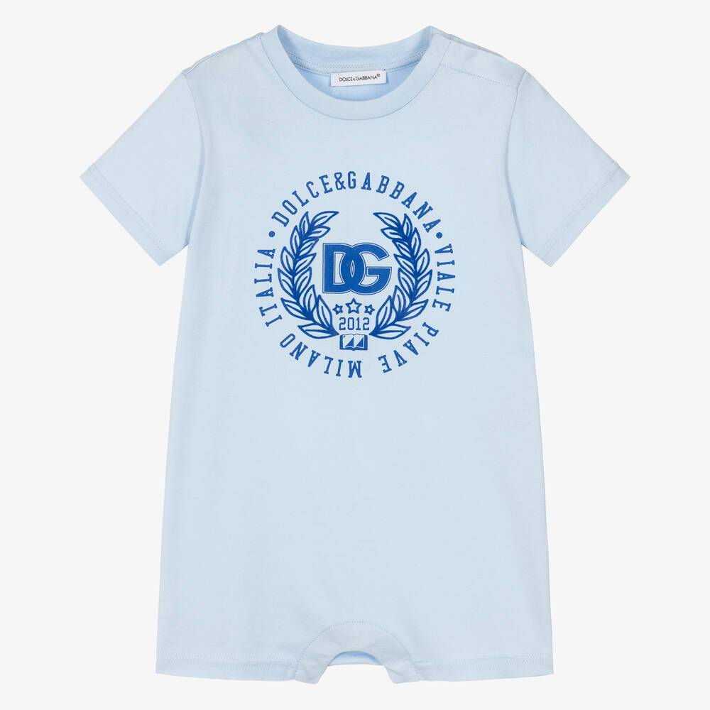 Dolce & Gabbana - Baby Boys Blue Logo Shortie | Childrensalon