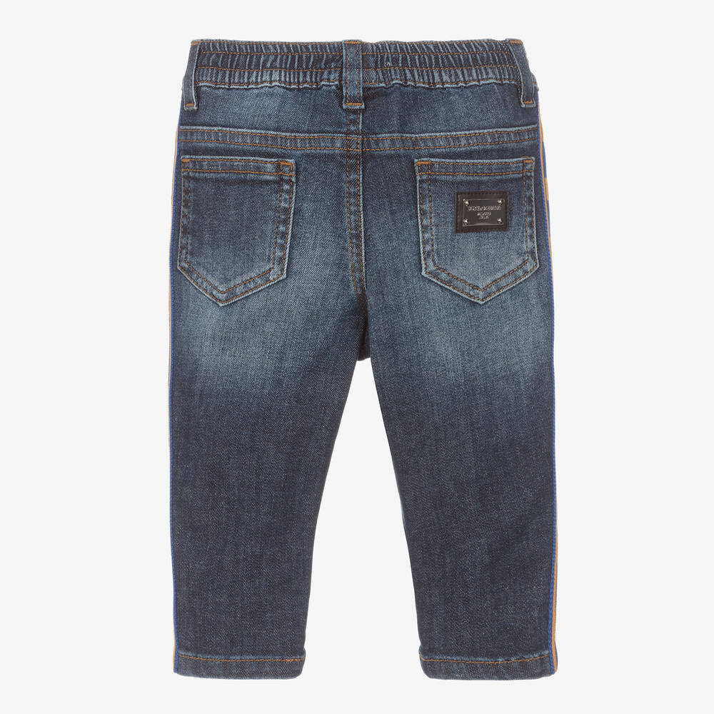 Dolce & Gabbana - Baby Boys Blue Logo Tape Jeans