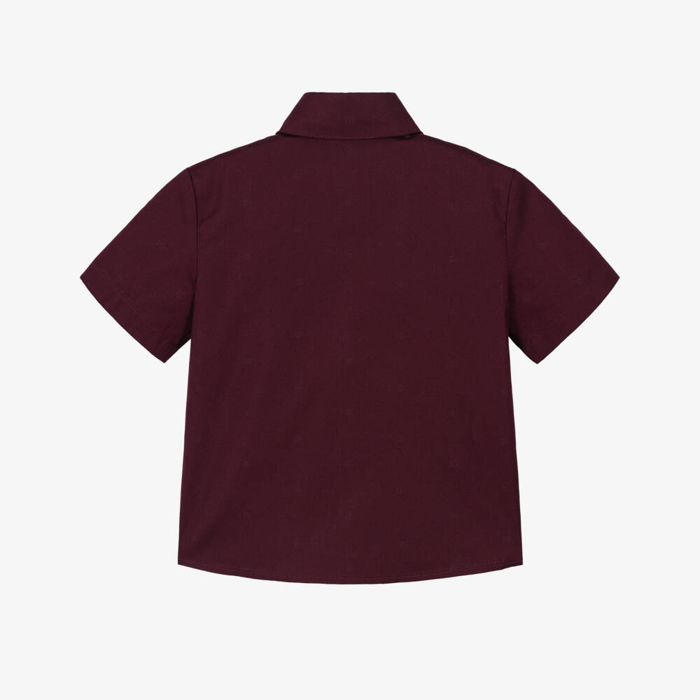 Dolce & Gabbana-Baby Boys Burgundy Red Cotton Shirt | Childrensalon Outlet