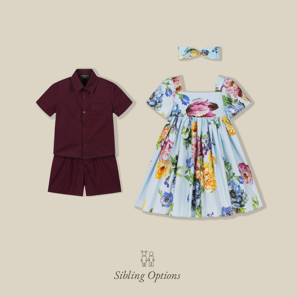 Dolce & Gabbana-Baby Boys Burgundy Red Cotton Shirt | Childrensalon Outlet