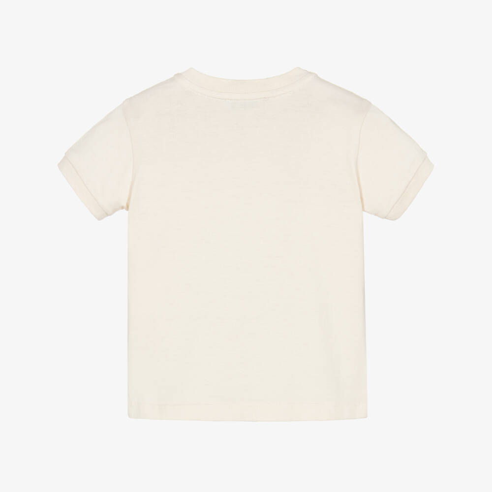 Dolce & Gabbana-Baby Boys Cream Cotton Mountain Explorer Print T-Shirt | Childrensalon Outlet