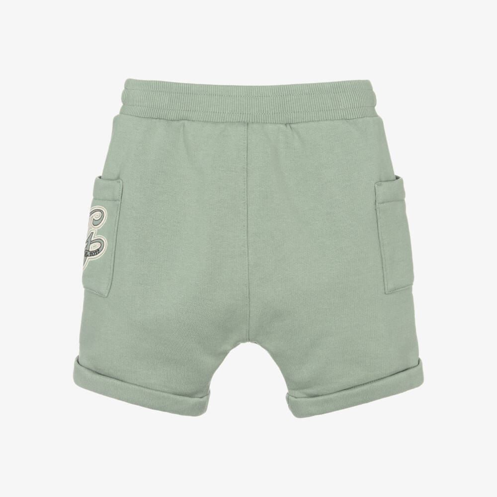 Dolce & Gabbana-Baby Boys Green Cotton DG Embroidered Shorts | Childrensalon Outlet