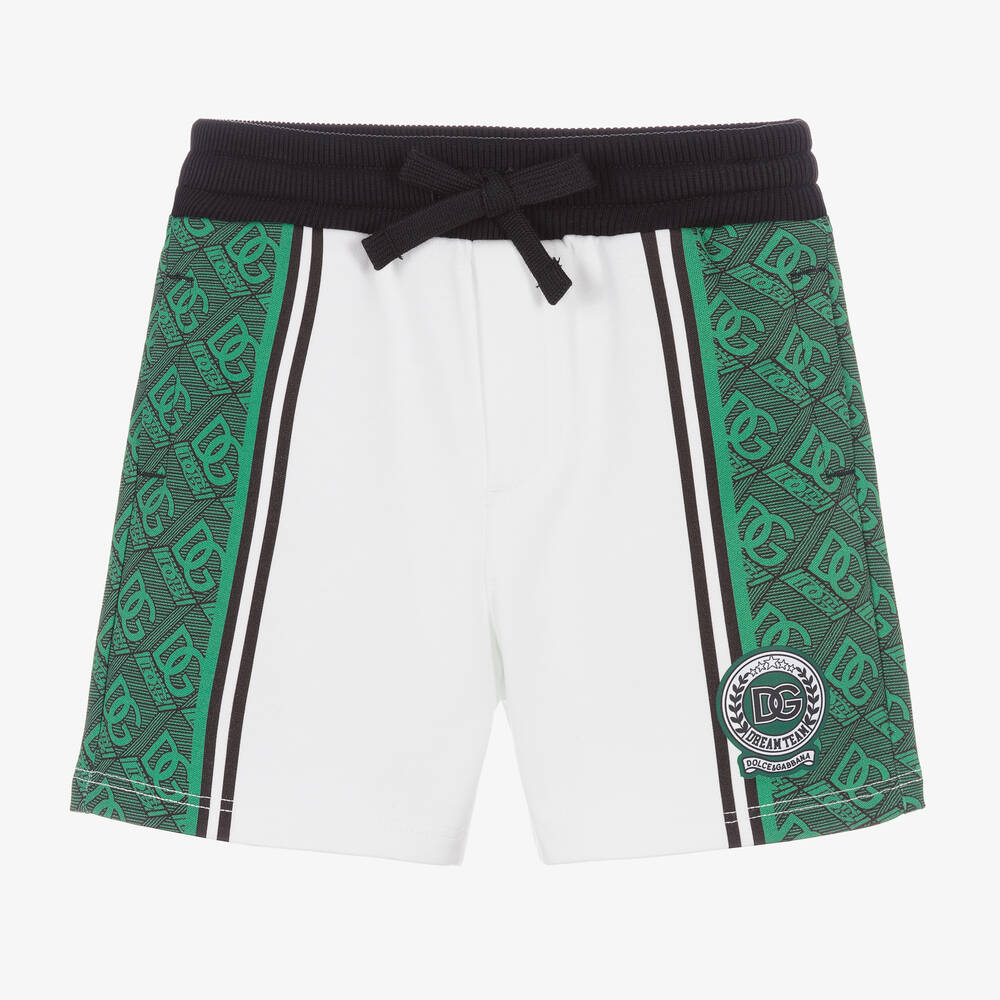 Dolce & Gabbana - Grüne DG Shorts im College-Look | Childrensalon