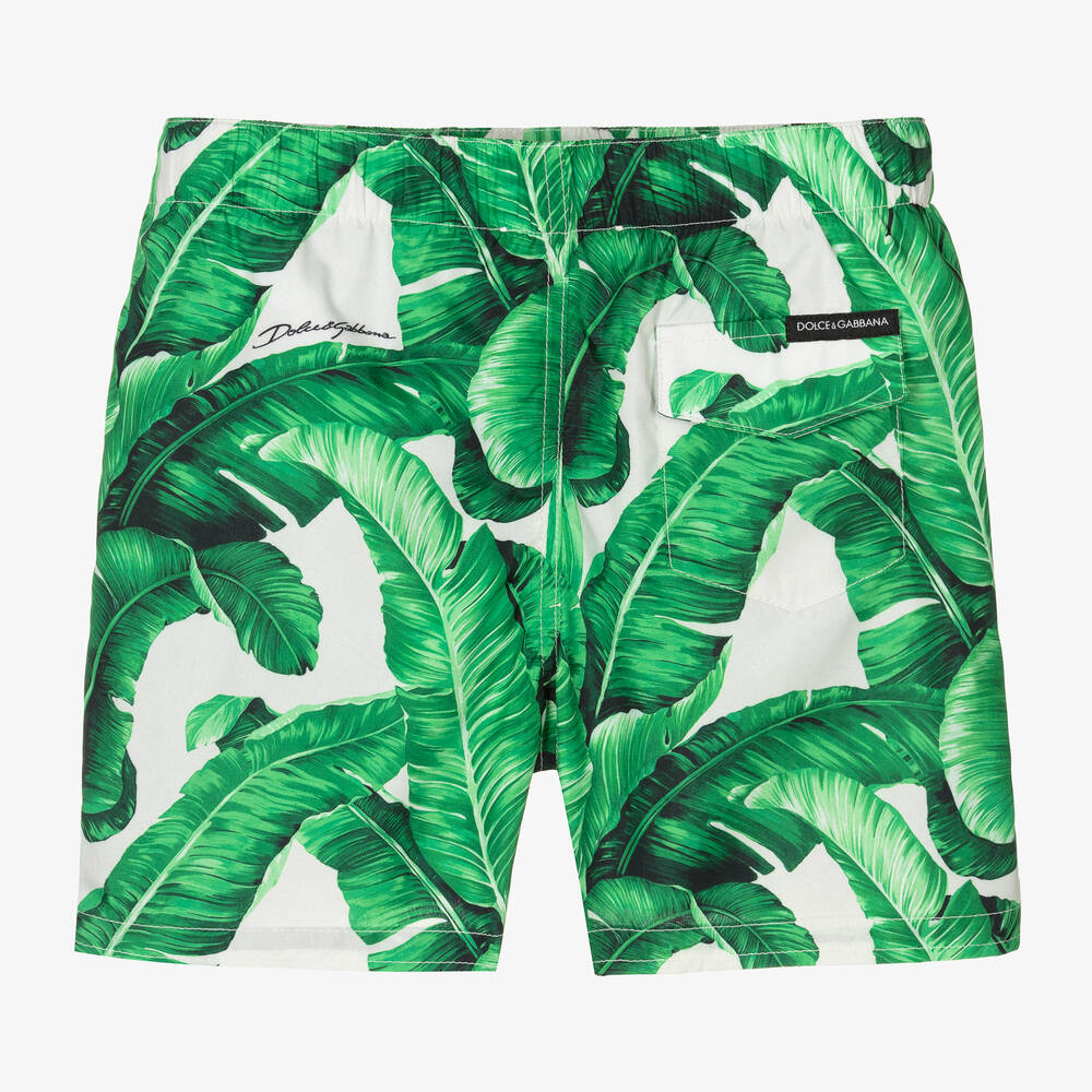 Dolce & Gabbana - Baby Boys Green Leaf Swim Shorts