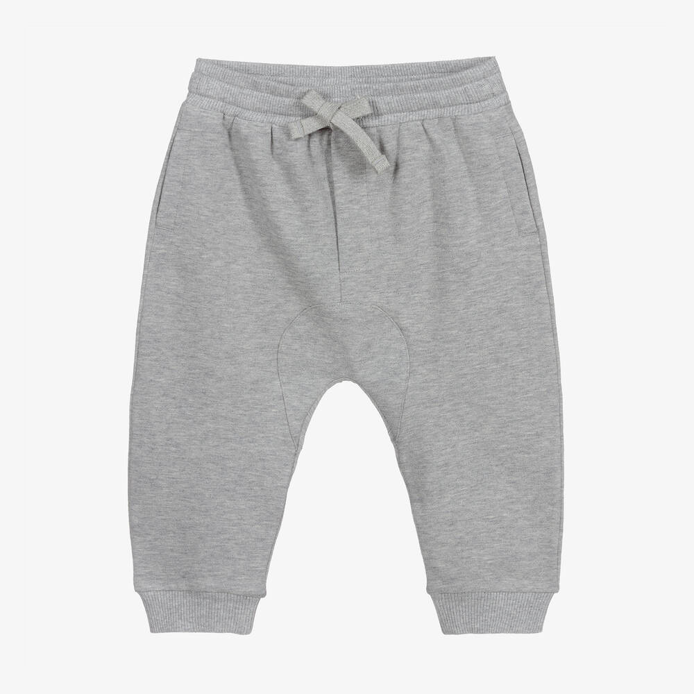 Baby Boys Grey Cotton Joggers