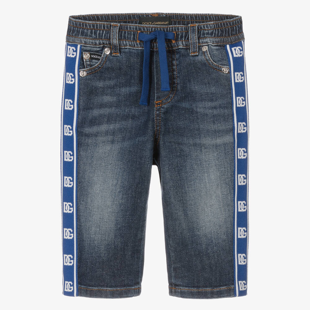 Dolce & Gabbana - Baby Boys Mid Blue Logo Jeans | Childrensalon