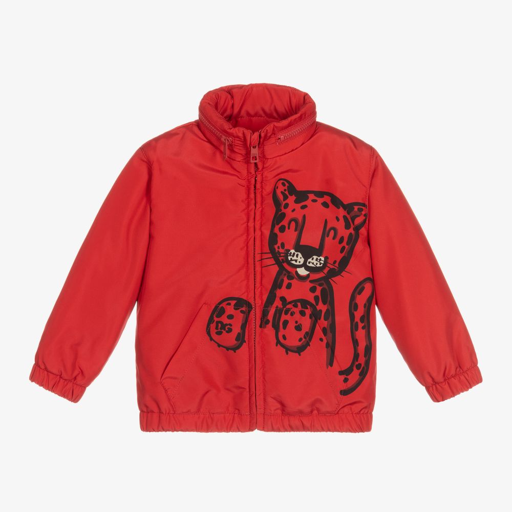 Dolce & Gabbana-Baby Boys Red Leopard Coat | Childrensalon Outlet