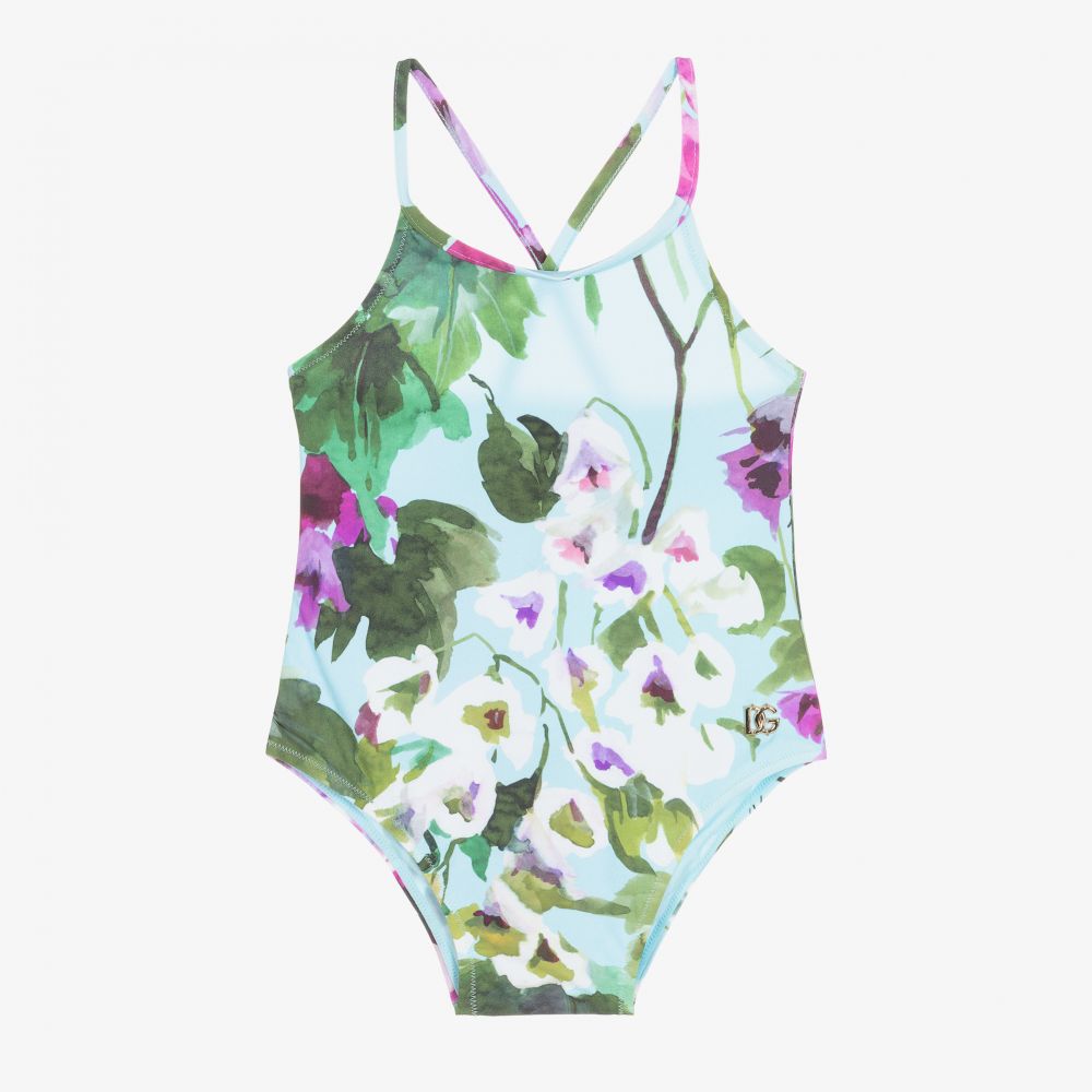 Dolce & Gabbana - Baby Girls Bellflower Swimsuit | Childrensalon