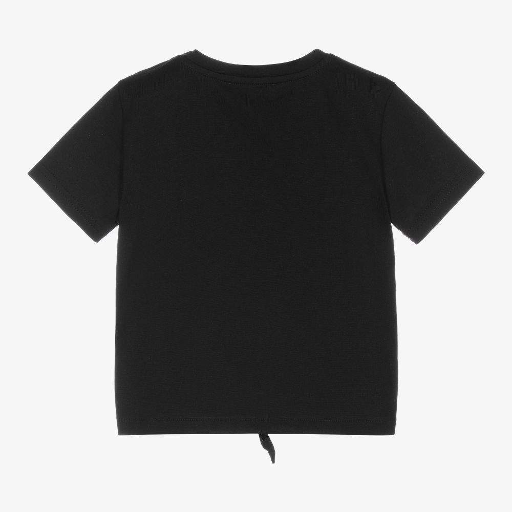 Dolce & Gabbana-Черная футболка для малышек | Childrensalon Outlet