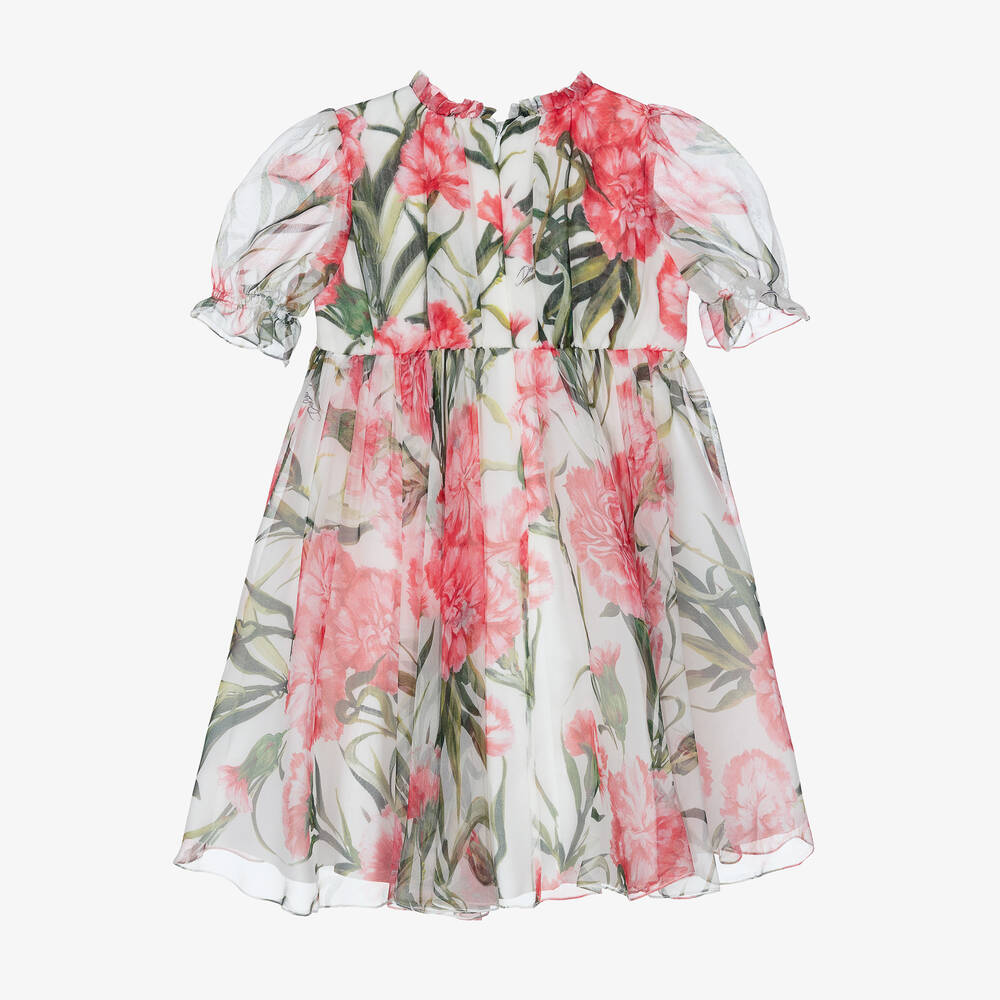 Dolce Gabbana Baby Girls Carnation Silk Chiffon Dress