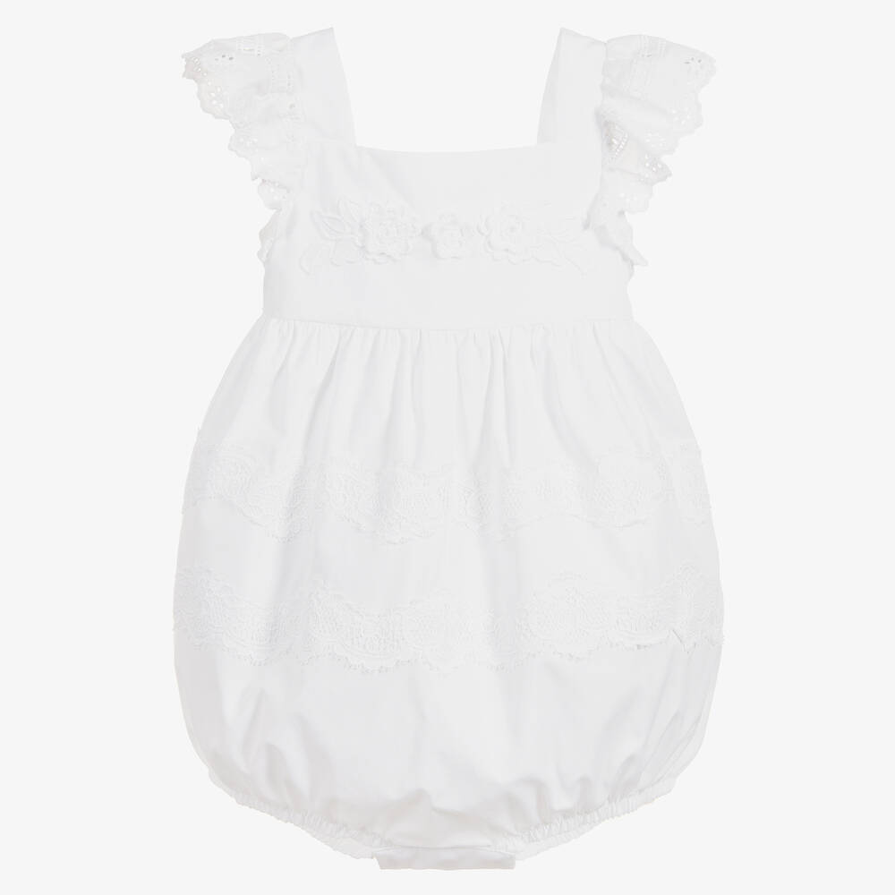 Dolce & Gabbana - تبَان دانتيل لون أبيض للمولودات | Childrensalon