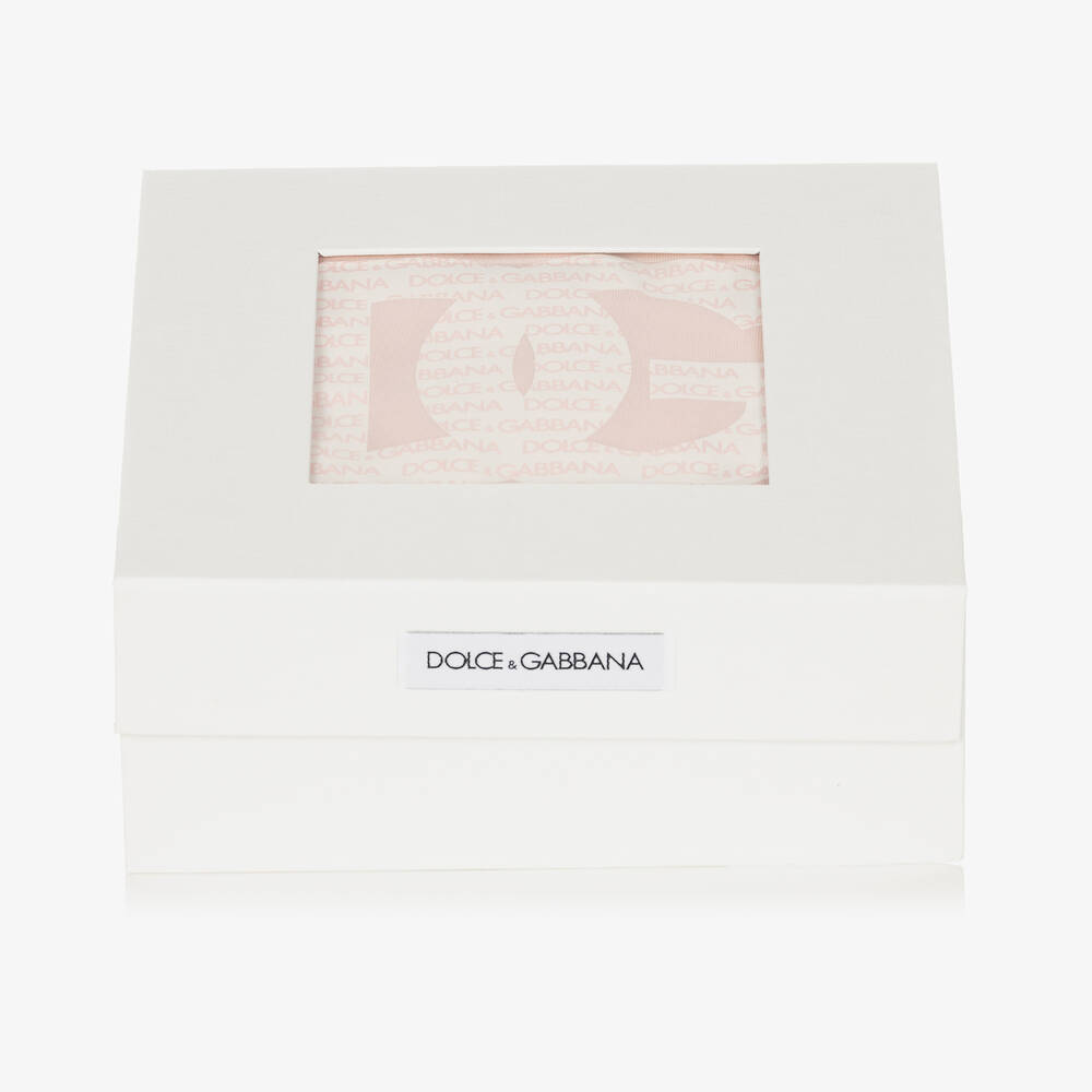 Dolce & Gabbana-Baby Girls Pink Cotton Shortie Set | Childrensalon Outlet