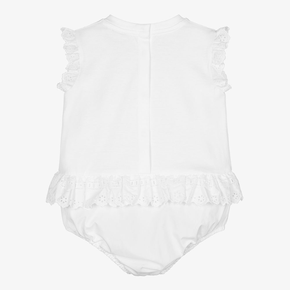 Dolce & Gabbana-Белый песочник для девочек | Childrensalon Outlet