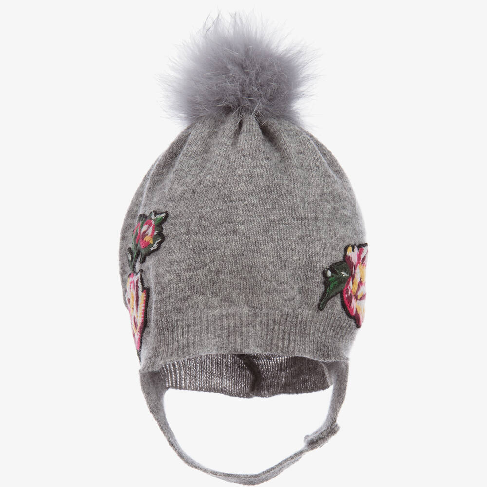 Dolce & Gabbana - Baby Girls Wool Pom-Pom Hat  | Childrensalon