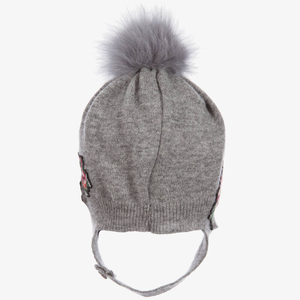 Dolce & Gabbana-Baby Girls Wool Pom-Pom Hat  | Childrensalon Outlet