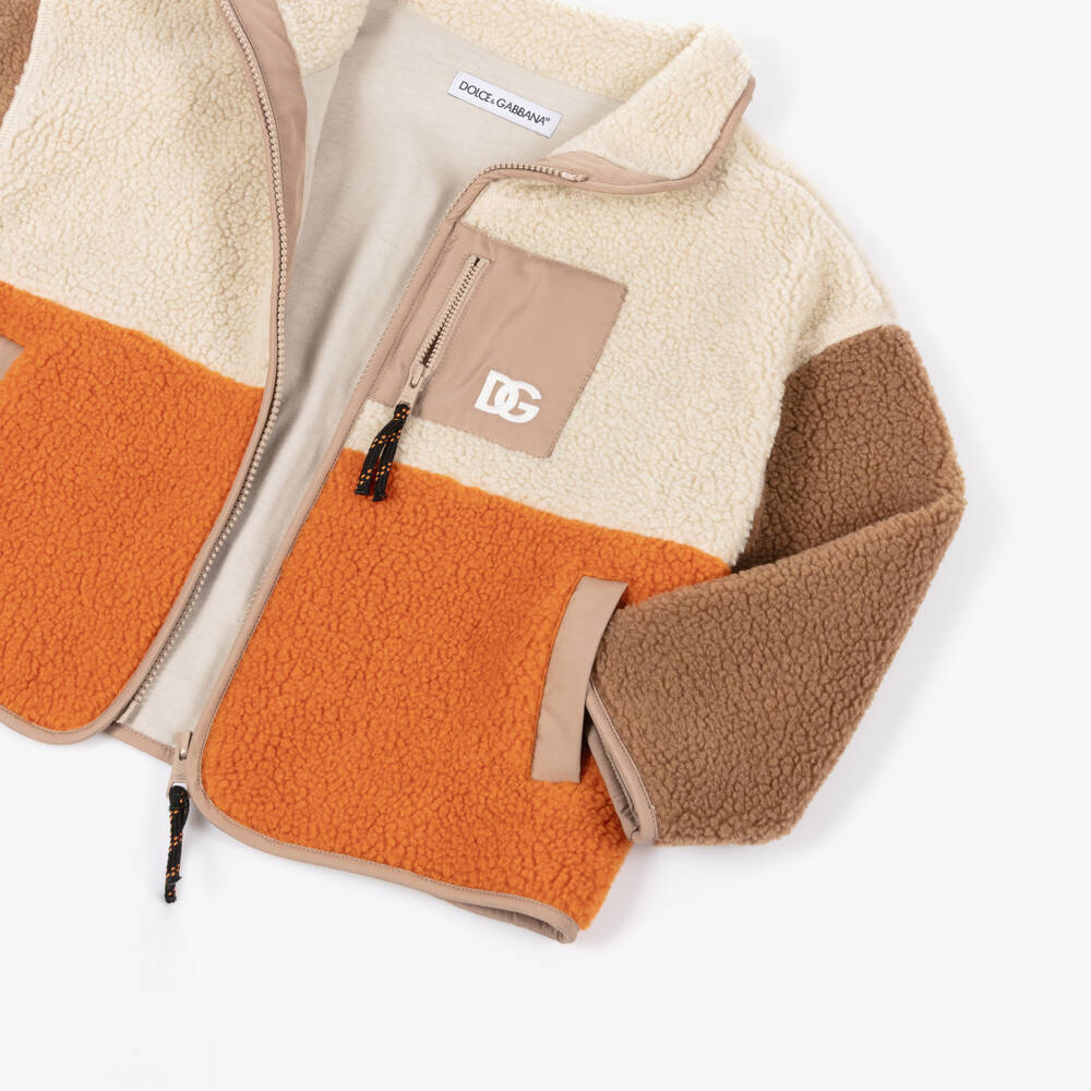 Dolce & Gabbana-Beige Colour Block Jacket | Childrensalon Outlet