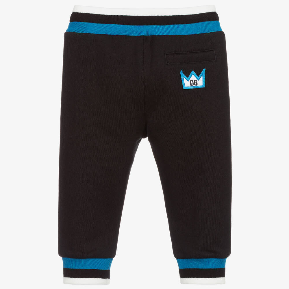 Dolce & Gabbana-جوغرز قطن لون أسود، أزرق وأبيض للمواليد | Childrensalon Outlet