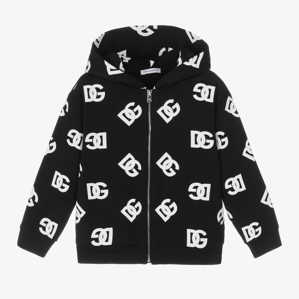 Dolce & Gabbana - Schwarze DG Kapuzenjacke | Childrensalon