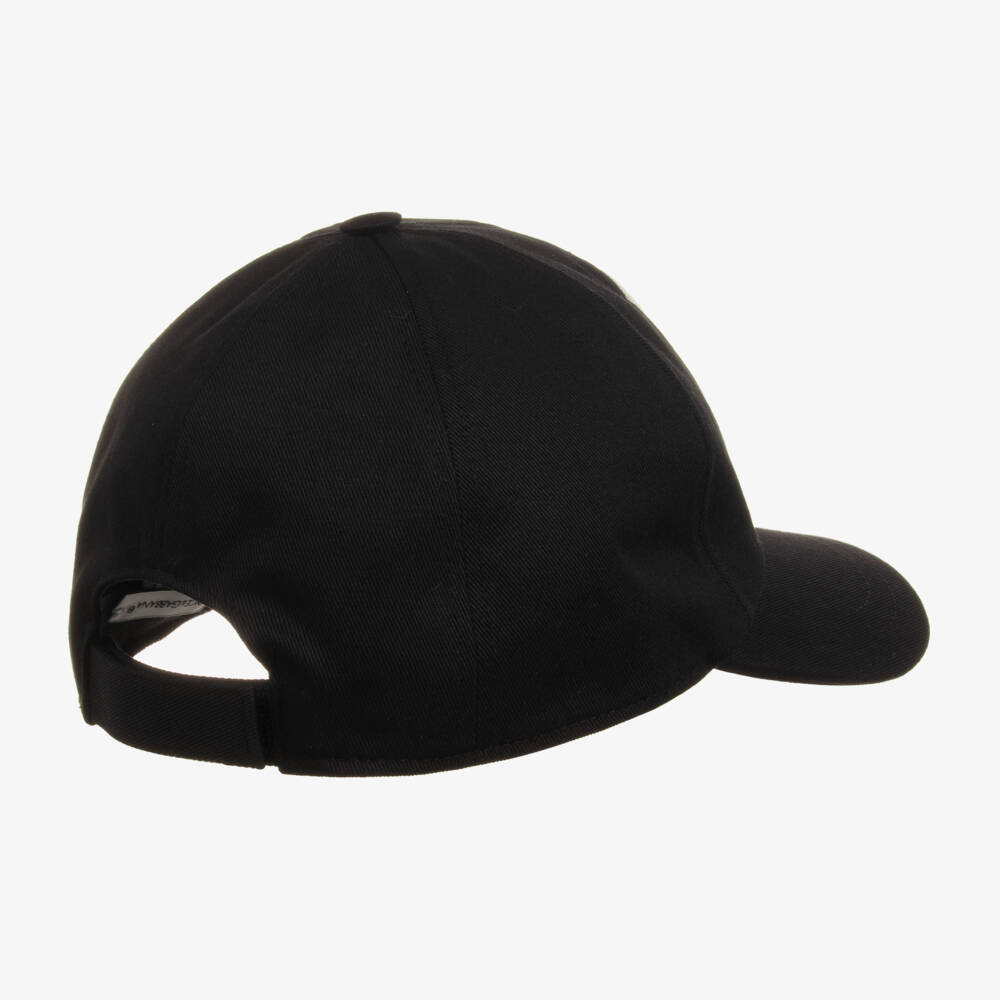 Dolce & Gabbana-Black DG Milano Cotton Cap | Childrensalon Outlet