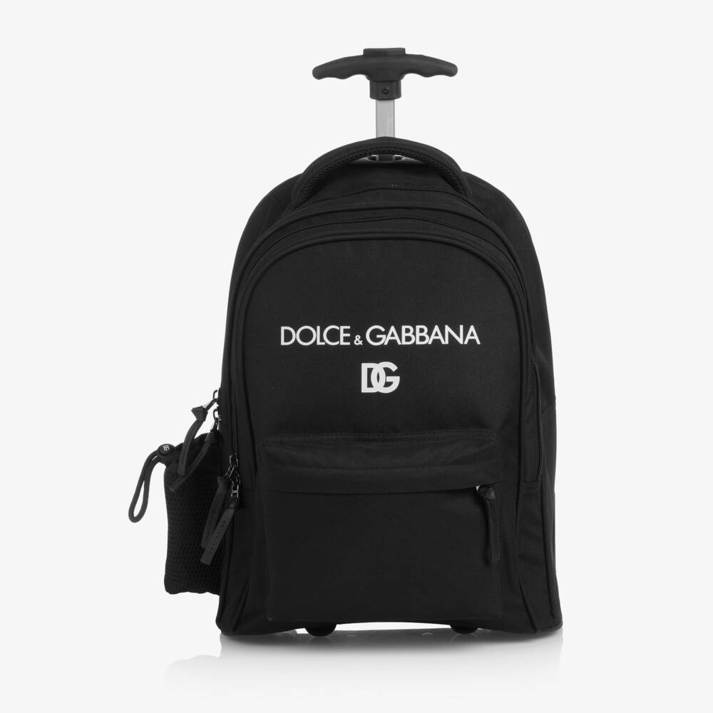Dolce & Gabbana-Black DG Trolley Backpack (41cm) | Childrensalon Outlet