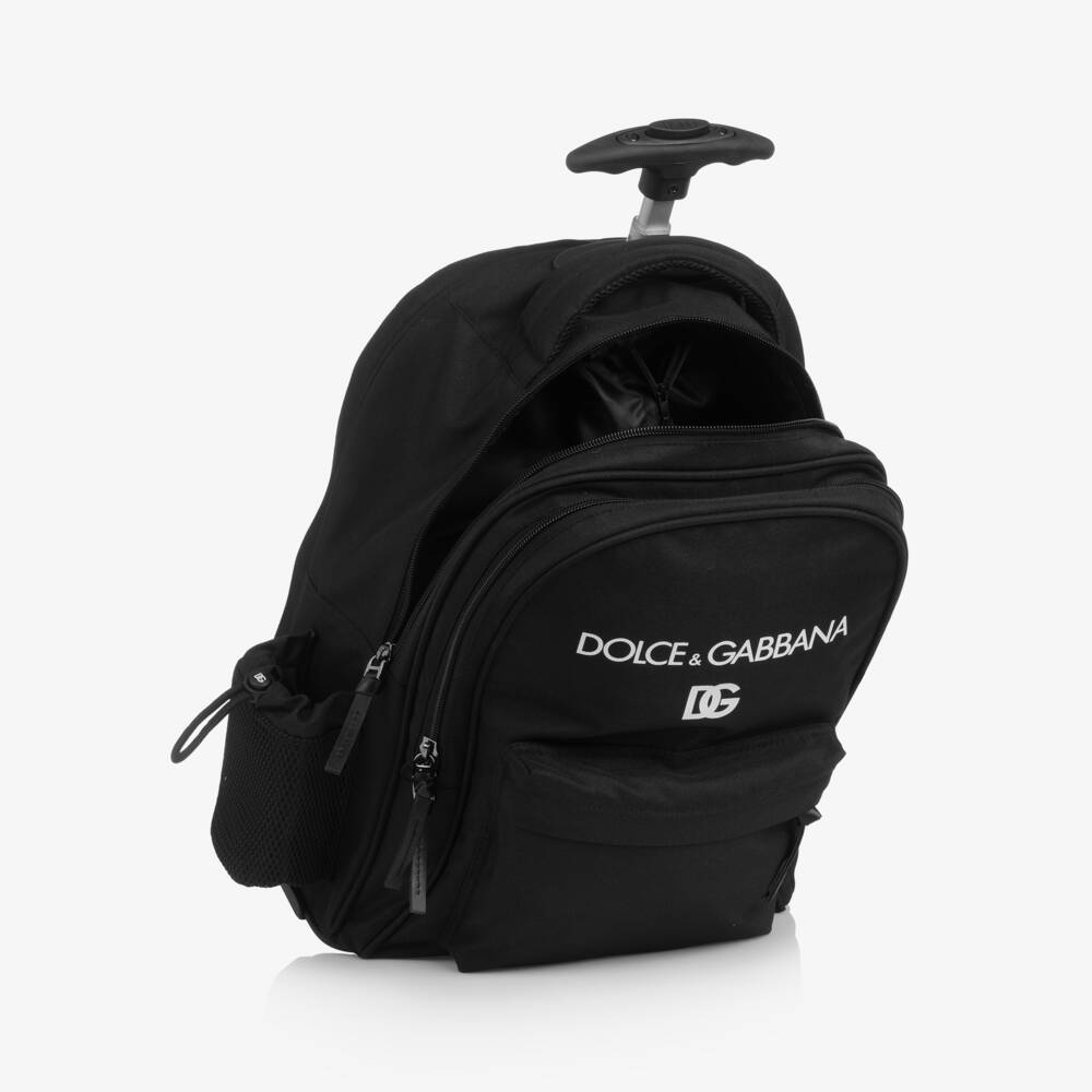 Dolce & Gabbana-Black DG Trolley Backpack (41cm) | Childrensalon Outlet