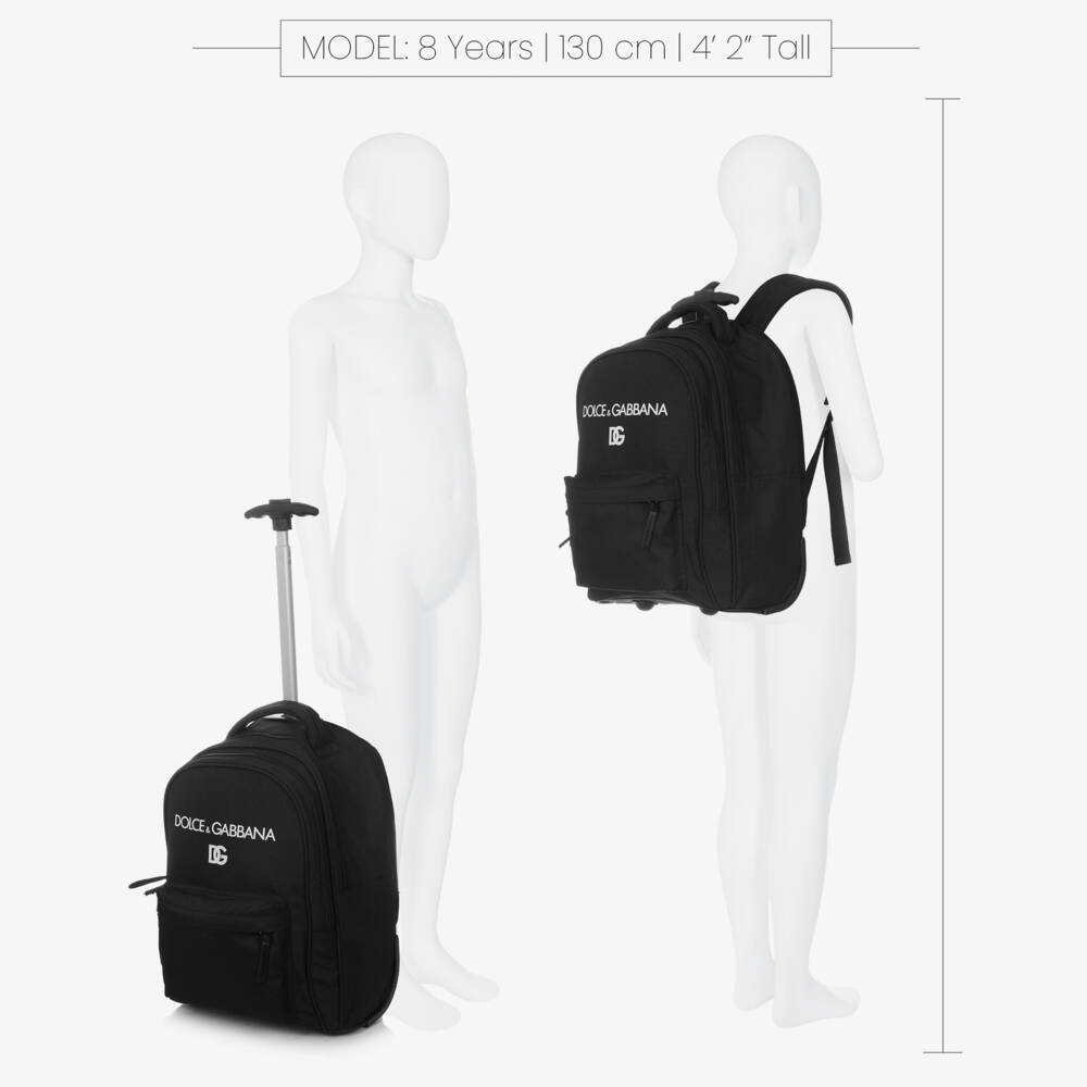 Dolce & Gabbana-Black DG Trolley Backpack (41cm) | Childrensalon Outlet