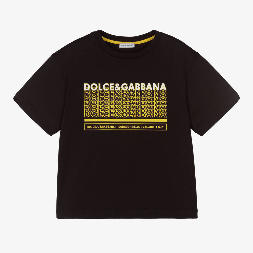 Dolce & Gabbana - Black Gamers Logo T-Shirt | Childrensalon