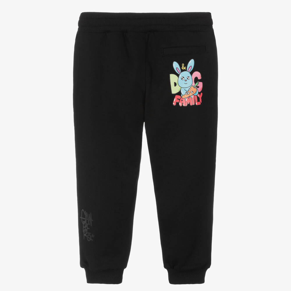 Dolce & Gabbana-Black Gianpiero Joggers | Childrensalon Outlet