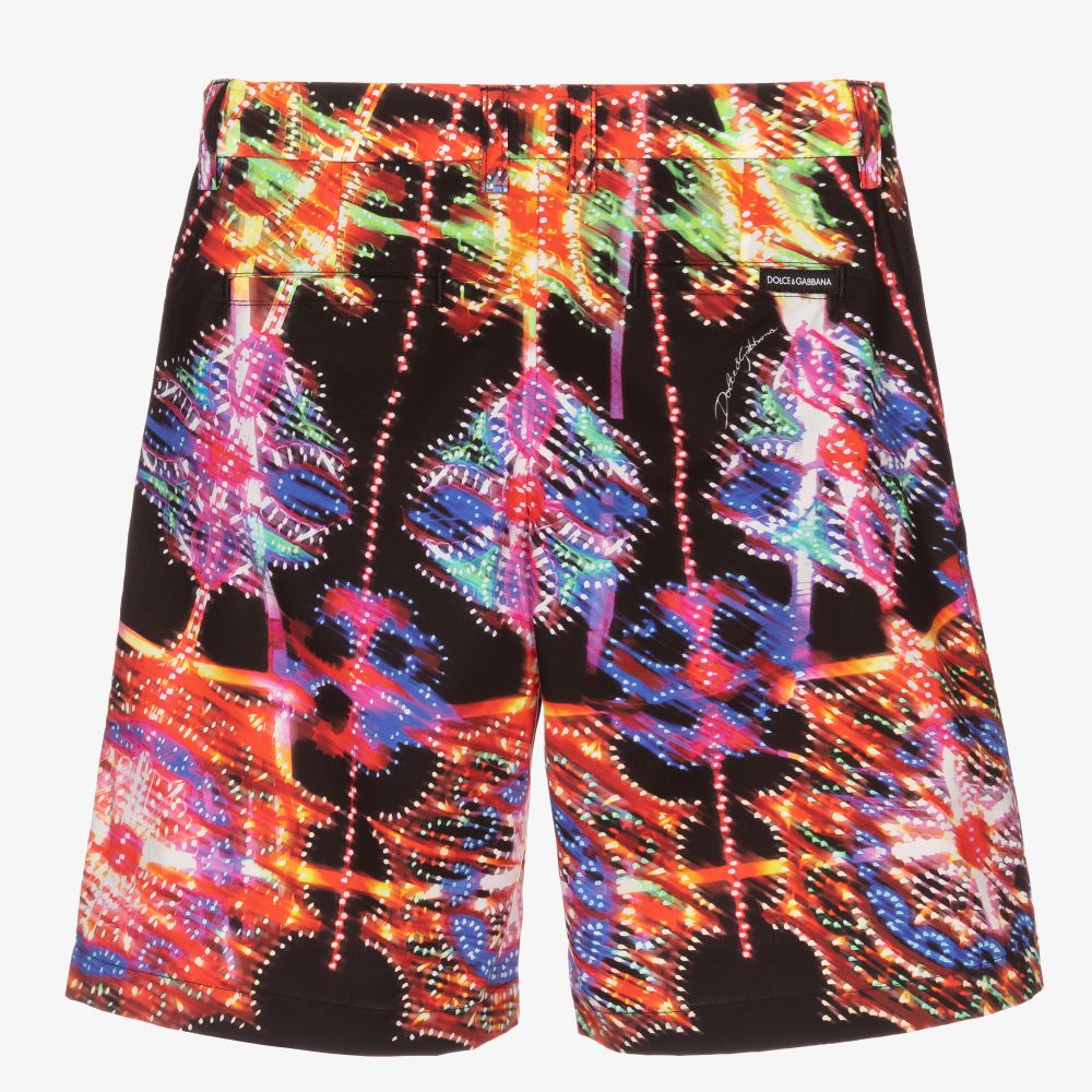 Dolce & Gabbana-Black Illumination Shorts | Childrensalon Outlet