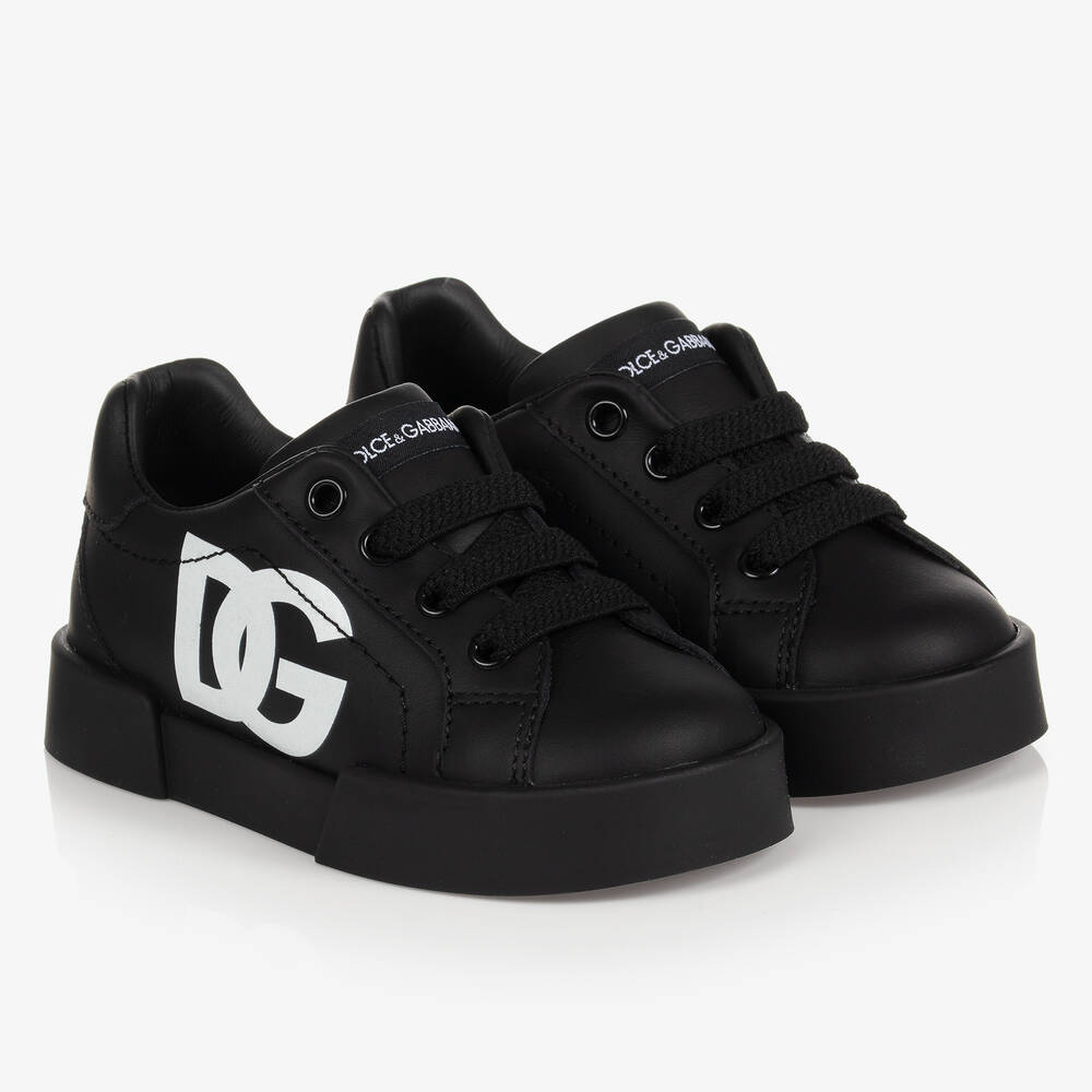 Dolce & Gabbana - Черные кожаные кроссовки | Childrensalon