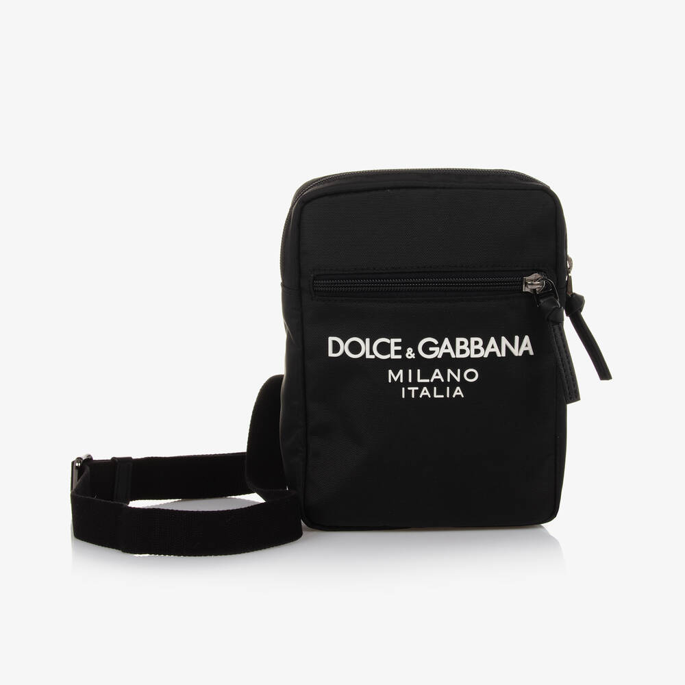 Dolce & Gabbana-Black Messenger Bag (21cm) | Childrensalon Outlet