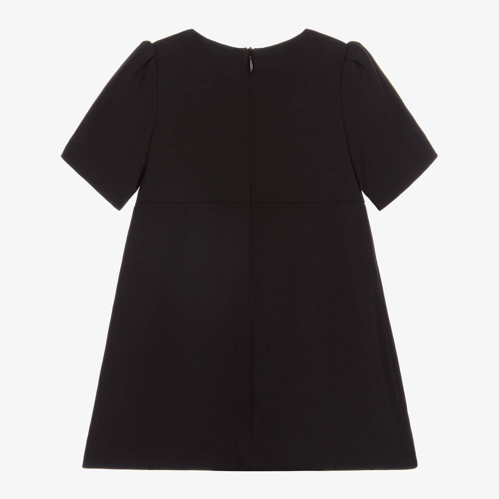 دولتشي آند غابانا-طقم فستان وسروال فيسكوز كريب مطرز لون أسود وأحمر | Childrensalon Outlet