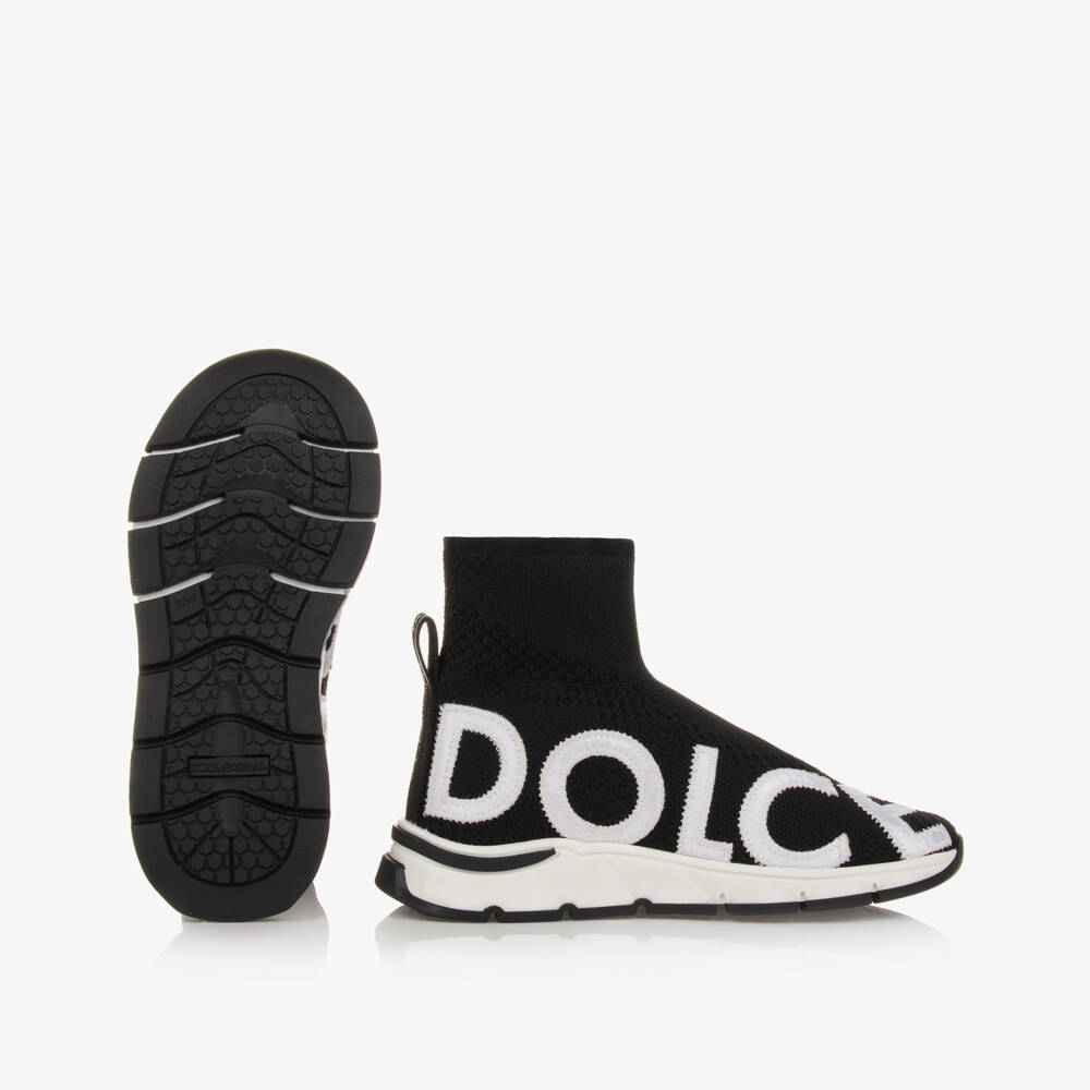 Dolce & Gabbana-Black Sock Trainers | Childrensalon Outlet