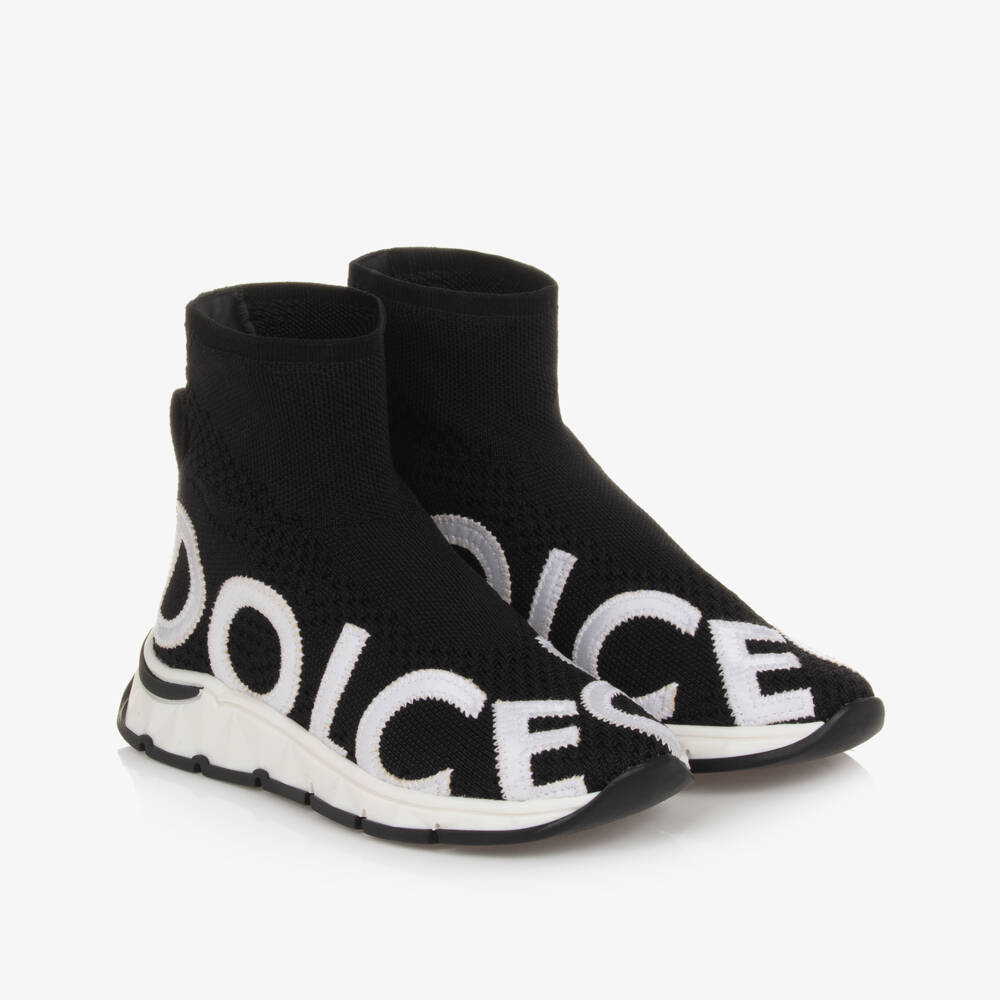 Dolce & Gabbana-Black Sock Trainers | Childrensalon Outlet