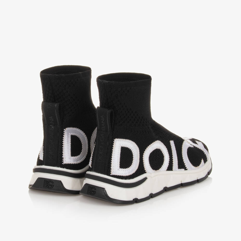 Dolce & Gabbana-Black Sock Trainers | Childrensalon Outlet