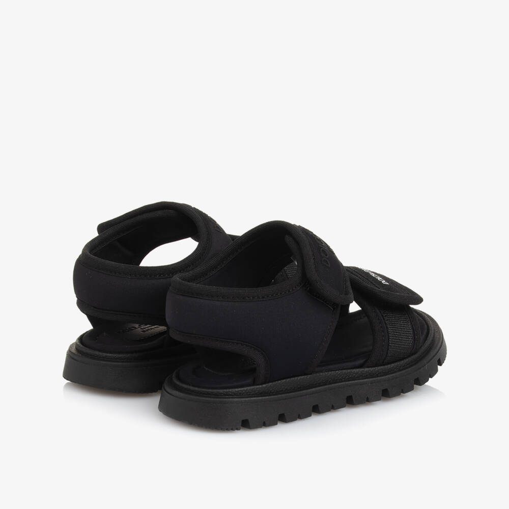 Dolce & Gabbana-Black Velcro Baby Sandals | Childrensalon Outlet