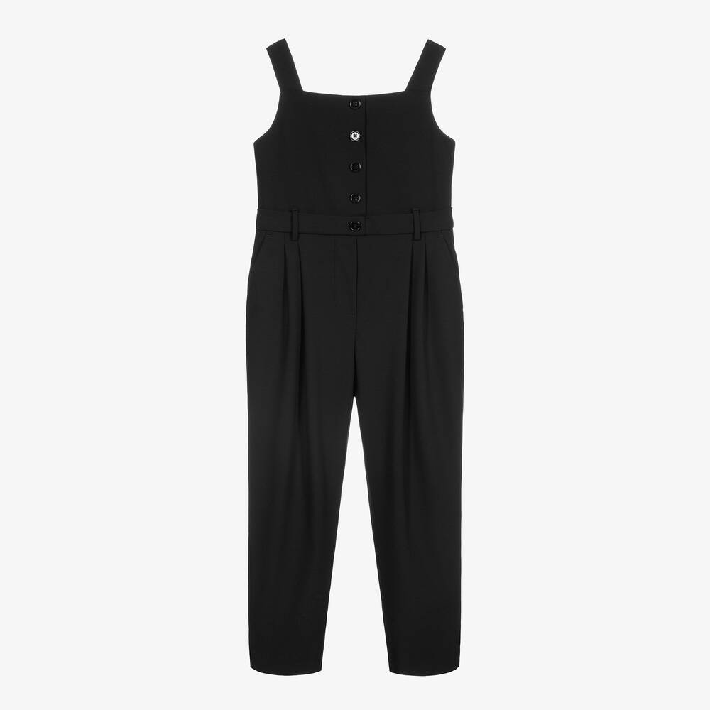 Dolce & Gabbana - Black Wool Gabardine Jumpsuit | Childrensalon